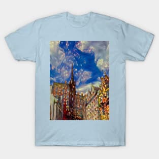 Old Town, Edinburgh, Scotland Drawing T-Shirt